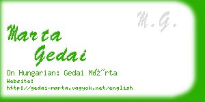 marta gedai business card